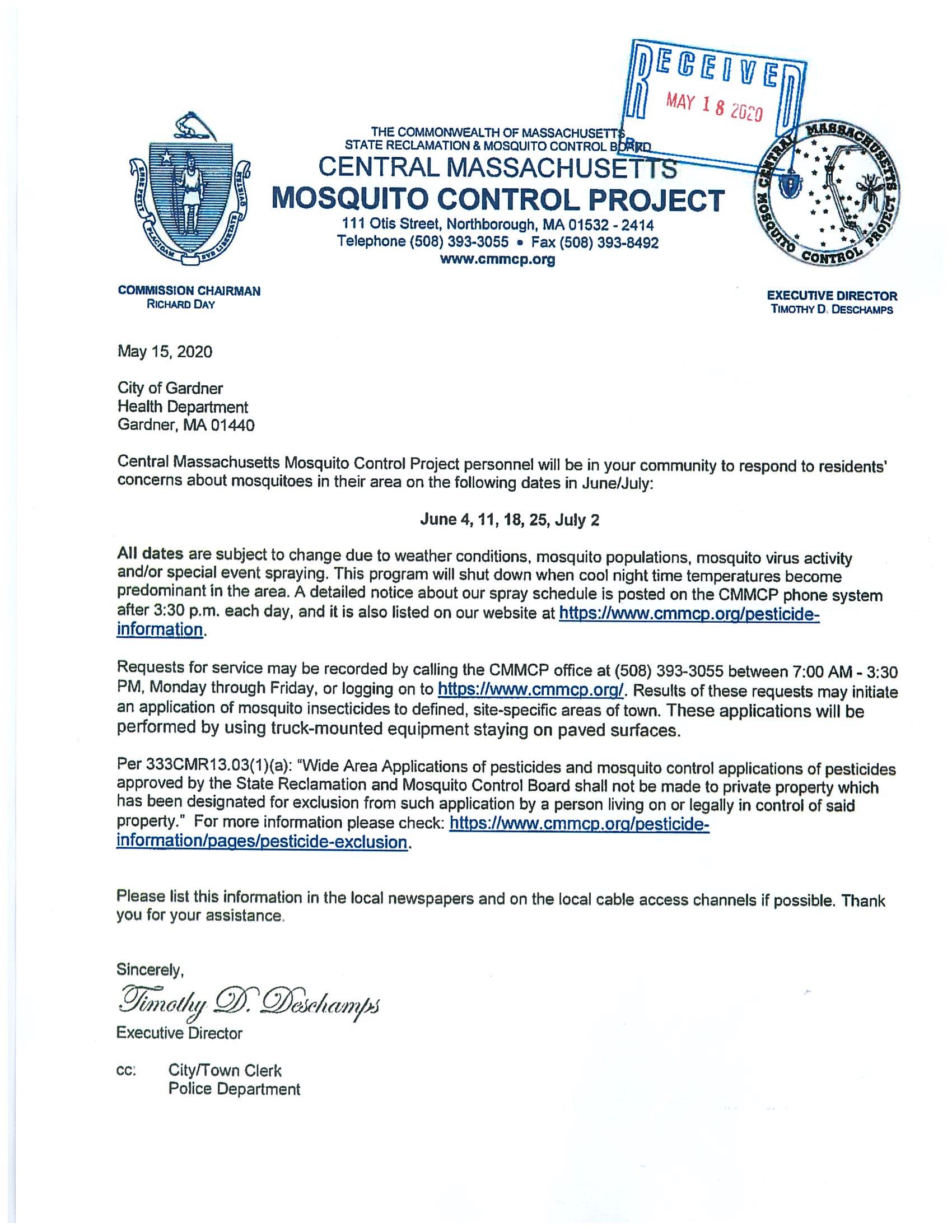 Mosquito Control Project 5-15-20
